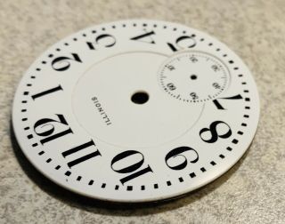 Illinois Pocket Watch Dial,  16sz,  Double Sunk,  Models 9/10 X - fine 3