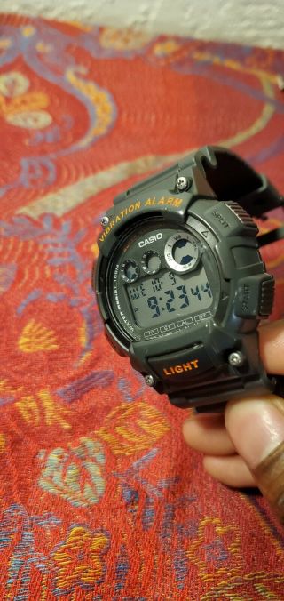 Casio W735h - 8a Digital Watch Vibration Alarm 3418