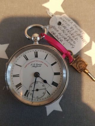 Antique Silver Express English Lever Pocket Watch " J.  G.  Graves " Chester 1900