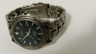 Men ' s Seiko titanium wrist Watch 7N32 - 0069 50M. 2