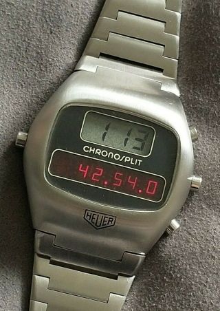 Heuer Chronosplit LCD / LED vintage 1970s chronograph 2