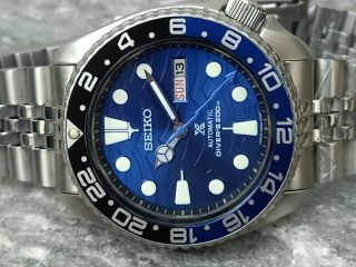 Vintage Seiko Diver 6309 - 7290 Save The Ocean Mod Automatic Men Watch 7d5533