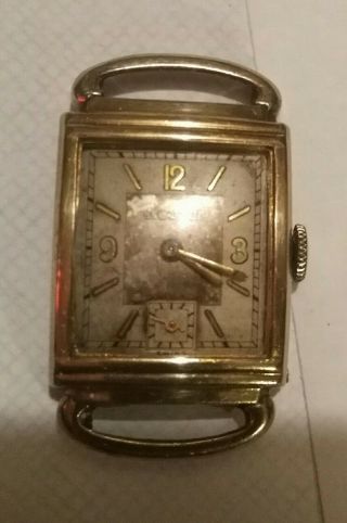 Vintage Le Coultre Mens Wrist Watch Parts - Swiss 17 Jewels,  Gold Fill