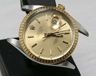 Swisss Made Rolex Ref15053 Engine Turned Bezel Cal3035 Untouched Dial