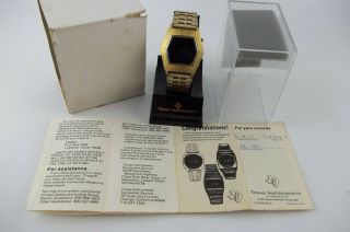 Vintage 1970s Texas Instruments Model 404 Space Man Watch Led,  Ti404 - 4 W/ Box