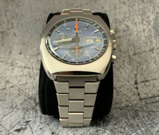 Vintage Heuer Cortina 510.  513 Lemania 5012 Day Date Automatic Chronograph