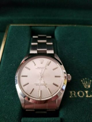 Rolex Vintage Oyster Perpetual Stainless Steel Men ' s Watch 34mm 1002 5