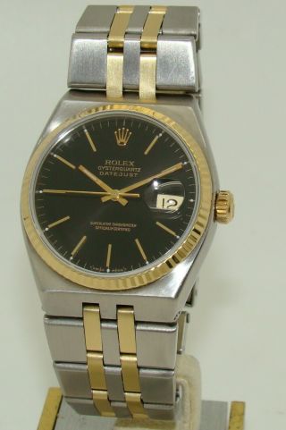 Rolex Ss & Gold 36mm Datejust Oysterquartz Mens Watch Ref.  17013 Circa 1978