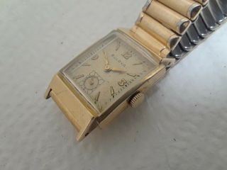 Wristwatch Bulova 21 J Cal 8ae Usa 10 K Gold Filled Fancy Case