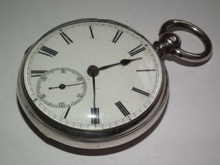 Lovely Looking Antique 1869 Sterling Silver Fusee Pocket Watch,  101.  G