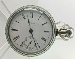 Antique Waltham 15j 18s Open Face Pocket Watch Circa 1888