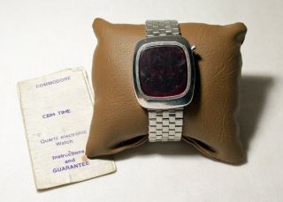 Vintage Commodore Quartz Led Watch