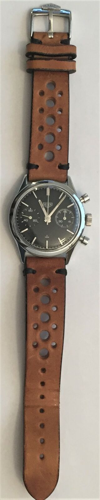Mens Vintage Heuer Chronograph Stainless Steel Watch Ref 3641 6