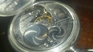 old vintage elgin pocket watch grade 210 model 6 16s 7j hc sterling silver 7