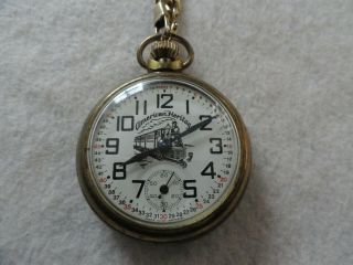 Made In Great Britain American Heritage Vintage Mechanical Wind Up Pocket Watch