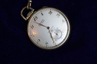 Antique Gold Filled Gruen Pocket Watch And Chain Restored.