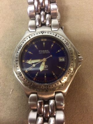 Men’s Fossil Blue Watch With Date Am 3592