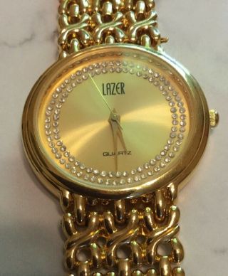 Lazer Men’s Watch 18k Gold - Plated Swiss Quartz - Never Worn