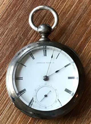 Antique 1869 Waltham Pocket Watch Model 1857 Coin Silver 11 Jewels Size 18