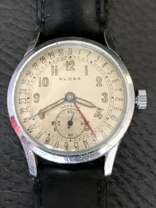 Vintage Eloga Pointer Date Watch
