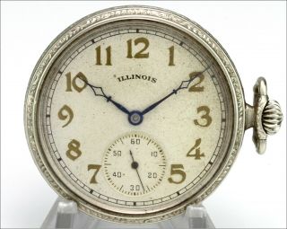 Antique 1912 Illinois Senate Washington W.  Co 17j 12s Gr.  273 Pocket Watch