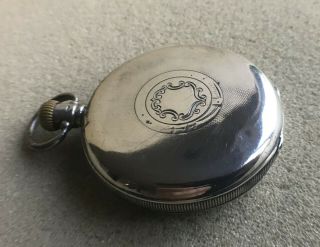 Solid Silver J W Benson Pocket watch 1926 4