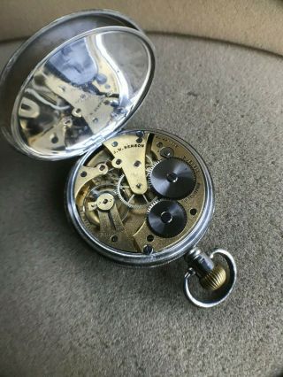 Solid Silver J W Benson Pocket watch 1926 8
