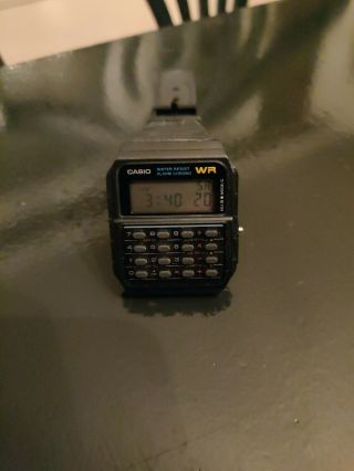Casio 3208 Black Ca - 53w Data Bank Calculator Stop Watch Day And Date