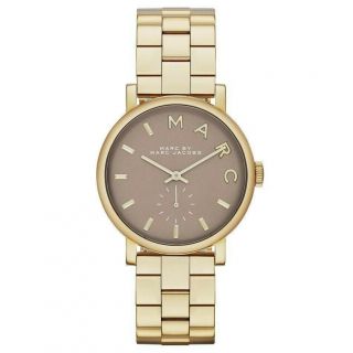 Marc Jacobs Mbm3281 Grey Baker Grey Dial Gold - Plated Ladies Watch Rrp 219