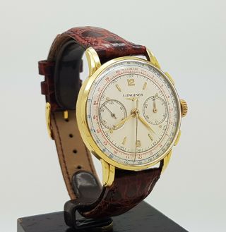 Fine & Rare Vintage 18K Longines Flyback Chronograph Cal 30CH 2