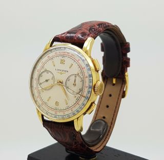 Fine & Rare Vintage 18K Longines Flyback Chronograph Cal 30CH 3