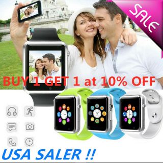 Bluetooth Smart Wrist Watch A1 W/camera Gsm Phone For Iphone Android Samsung Ca