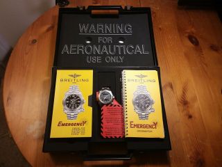 Breitling Professional Emergency E56121.  1 Owner All Accessories Ex Cond