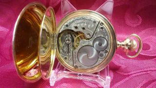 Antique Vintage Elgin Pocket Watch Gold Plated Hunting Case Running Ca.  1903 5