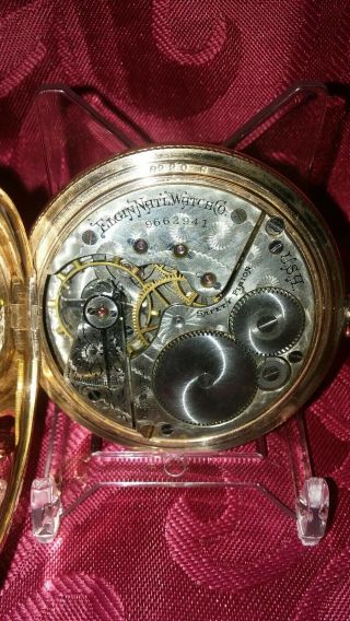 Antique Vintage Elgin Pocket Watch Gold Plated Hunting Case Running Ca.  1903 7