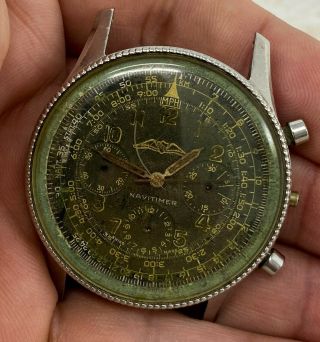 Vintage Breitling Navitimer Chronograph Ref.  806 Venus 168 Wristwatch FOR REPAIR 10