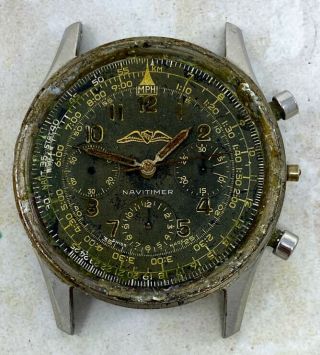 Vintage Breitling Navitimer Chronograph Ref.  806 Venus 168 Wristwatch FOR REPAIR 2
