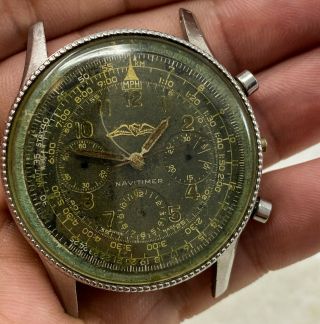 Vintage Breitling Navitimer Chronograph Ref.  806 Venus 168 Wristwatch FOR REPAIR 9