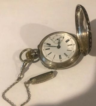 Antique James Rogers Silver Hunting Case Pocket Watch Serviced Running Well E312