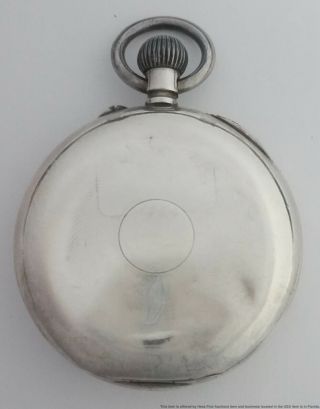 Sterling Silver Antique Benson Watch Maker to the Queen Running Pocket Watch 6