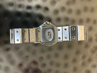 Cartier 18k Gold Diamond Stainless St Santos 30mm Unisex Swiss Quartz Watch S197 5