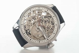Custom Made Case Patek Philippe & Co Skeleton Pocket Movement Swiss Men ' s Watch 2