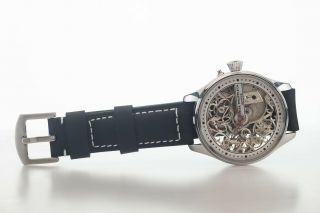 Custom Made Case Patek Philippe & Co Skeleton Pocket Movement Swiss Men ' s Watch 3