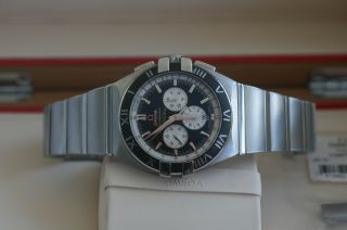Omega Constellation Double Eagle Chronograph Ceramic Bezel Co - Axial 1519.  51