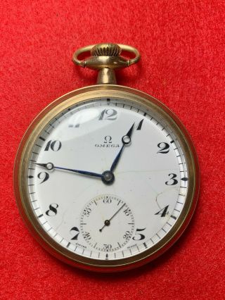 Vintage Omega 15 Jewel Pocket Watch Running