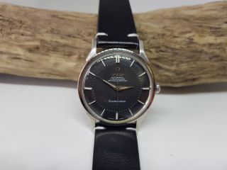 VINTAGE OMEGA CONSTELLATION PIE PAN BLACK DIAL AUTOMATIC MAN ' S WATCH 2