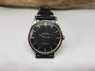 VINTAGE OMEGA CONSTELLATION PIE PAN BLACK DIAL AUTOMATIC MAN ' S WATCH 4