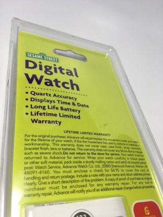 Sesame Street Oscar Grouch Lights Flashing Time Watch Digital Lifetime Learn 4