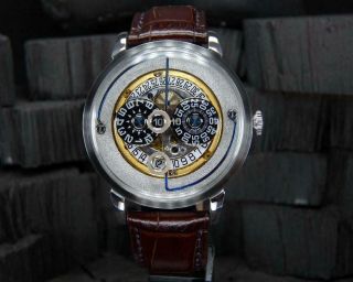 F.  Ronzon " 3d Jumping Hour " Hand Made Limited Edition Automatic Swiss Men 