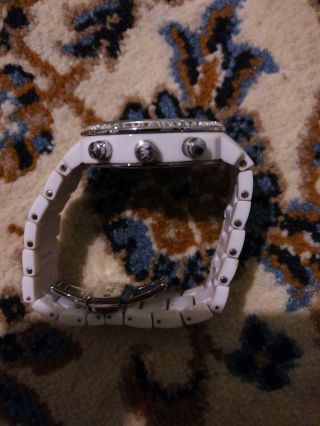 Michael Kors MK5079 Women ' s Watch Chronograph White Acrylic Bracelet 2